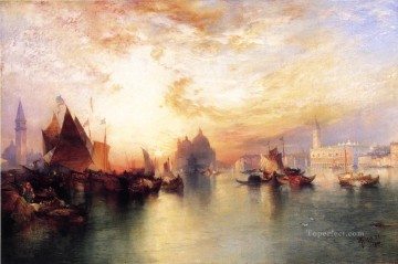 Tomás Morán Painting - Venecia desde cerca del paisaje marino de San Giorgio Thomas Moran
